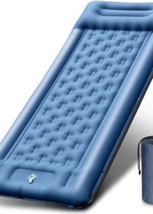Camping Sleeping Mat, 5-inch Thick Inflatable Mat with Pillow