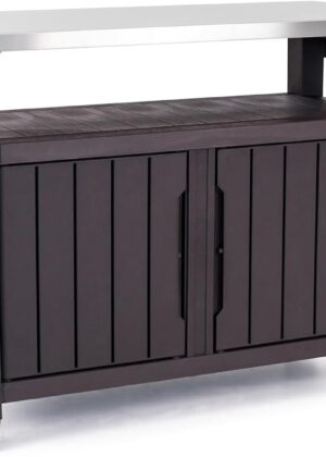 Outdoor BBQ Prep Cart with Wheels