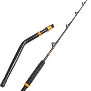 Two-piece saltwater nearshore trolling rod