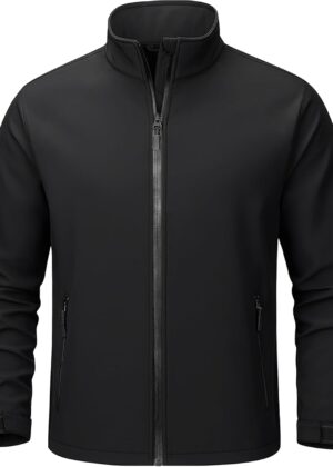 Men's Lightweight Softshell Jacket, Waterproof, Lightweight, Fleece Lined, Waterproof