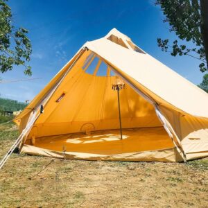 Bell-shaped tent, all-season, waterproof cotton canvas luxury camping yurt tent