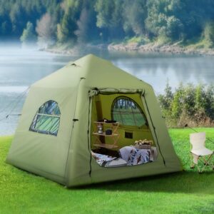 Upgraded 100% Waterproof Inflatable Camping Tent