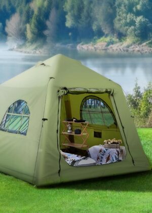 Upgraded 100% Waterproof Inflatable Camping Tent