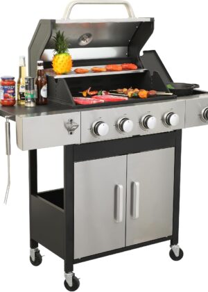 4-Burner Propane Grill with Side Burner