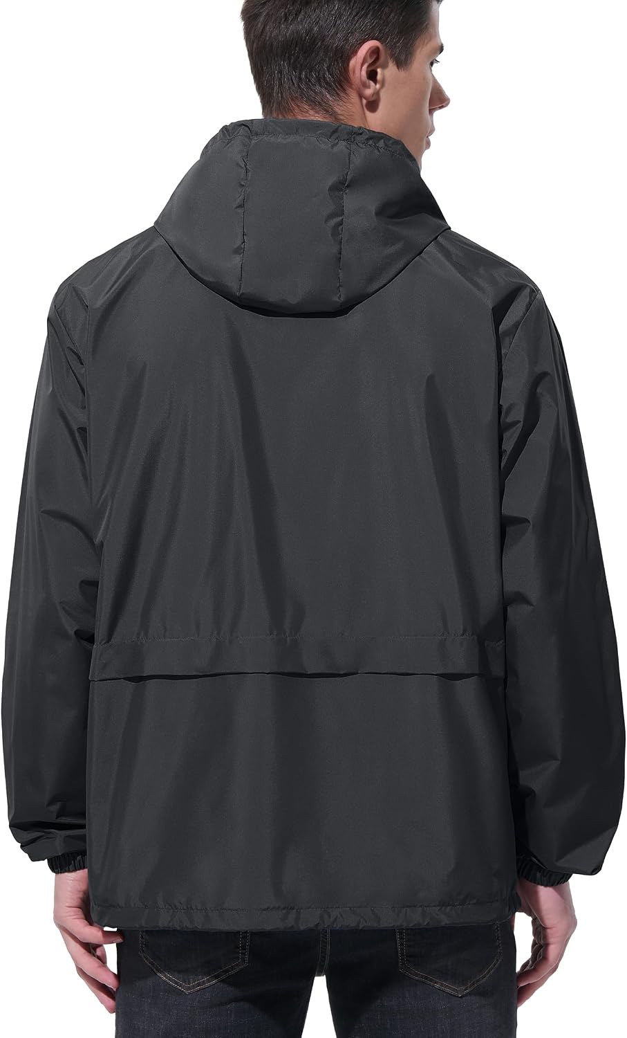 Men's Raincoat, Waterproof, Lightweight, Packable, Suitable for Hiking and Cycling - Image 2