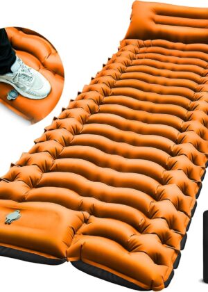 Camping Sleeping Mat, Ultralight Camping Mat with Pillow