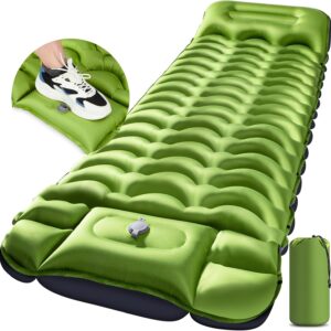 Ultralight Inflatable Camping Sleeping Mat with Pillow and Built-in Air Pump