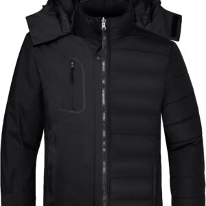 Men's 3 in 1 Waterproof Ski Jacket Warm Winter Snow Coat Puffer Rain Jacket