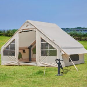 Inflatable Tent with Pump, 4-6 Person Quick Setup Luxury Camping Tent