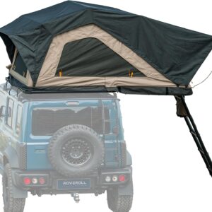 Rooftop Tent: Suits 2-3 people; UV protected and waterproof.