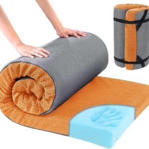 Memory Foam Camping Mattress, Portable Adult Sleeping Mat, Waterproof Mattress