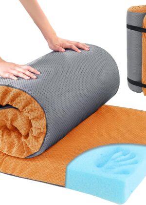 Memory Foam Camping Mattress, Portable Adult Sleeping Mat, Waterproof Mattress